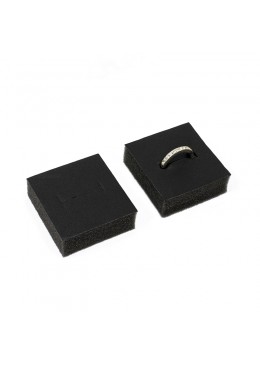Taco negro para anillo de joyería, bisutería 45x50 mm