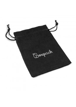 Bolsa de suede negra con cierre de cordones para joyeria y bisuteria 105x145 Mm S-303