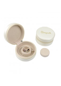 Joyero de viaje blanco para pulseras y charms 95X95X45 mm JY-2-B