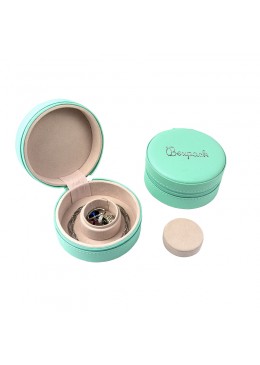 Joyero de viaje aguamarina para pulseras y charms 95X95X45 mm JY-2-A