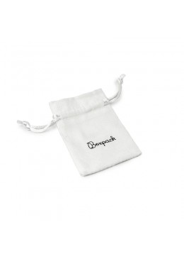 Bolsa de suede blanca con cierre de cordones para joyeria y bisuteria 65x95mm S-301