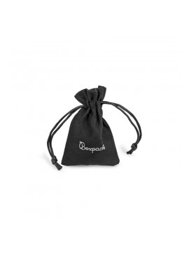 Bolsa de suede negra con cierre de cordones para joyeria y bisuteria 65x95mm S-301