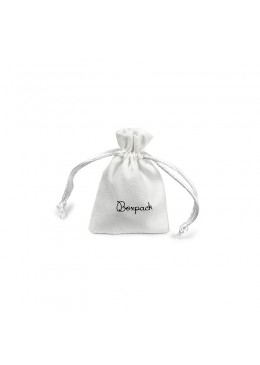 Bolsa de suede blanca con cierre de cordones para joyeria y bisuteria 65x95mm S-301