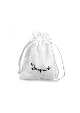 Bolsa de suede blanca con cierre de cordones para joyeria y bisuteria 105x145 Mm S-303