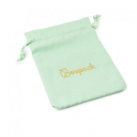 Bolsa de suede aguamarina con cierre de cordones para joyeria y bisuteria 105x145 Mm S-303
