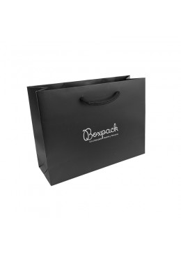 Bolsa negra de papel mate para joyeria bisuteria y relojeria B-MA