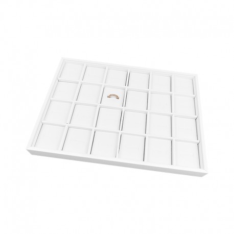 BANDEJA 24 ANILLOS 315x225x30 mm para joyería y bisutería BJ-24S