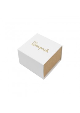 Caja de carton forrada de papel para anillo sortija de joyeria y bisuteria SL-42