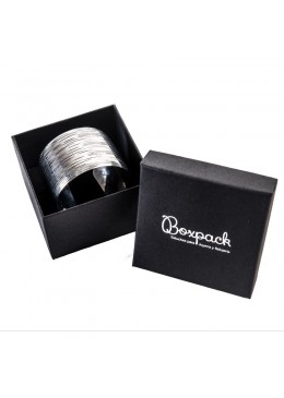 EP-89-N  CAJA NEGRA PARA BRAZALETE O RELOJ  90x90x58 mm.