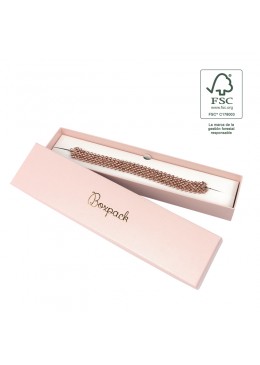 Caja eco FSC® de carton para pulsera interior carton de joyeria bisuteria 233x53x27Mm F51
