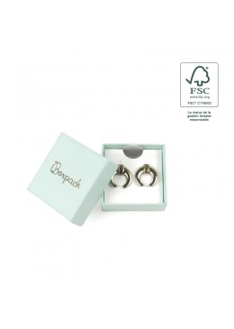 Caja eco FSC® de carton para pendientes interior carton de joyeria bisuteria 50x50x23Mm F40