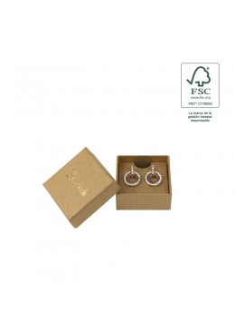 Caja eco FSC® de carton para pendientes interior carton de joyeria bisuteria 50x50x23Mm F40