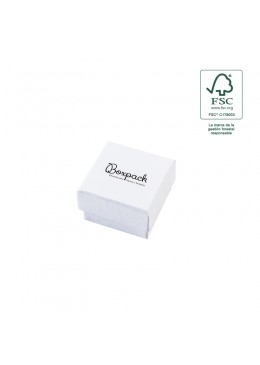 Caja eco FSC® de carton para sortija de joyeria bisuteria 51x51x33 Mm F42