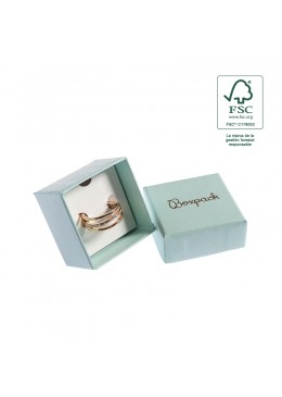 Caja eco FSC® de carton para sortija interior de carton de joyeria bisuteria 51x51x33 Mm F42