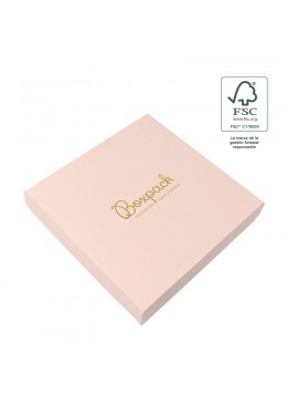 Caja eco FSC® de carton para collar o aderezo de joyeria bisuteria 167x167x33Mm F18