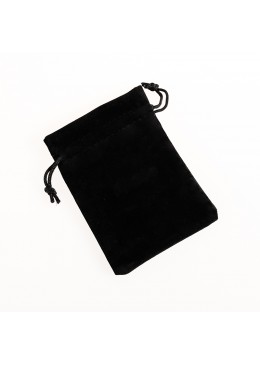 Bolsa de terciopelo color negro para joyeria bisuteria y joyas 105x145mm