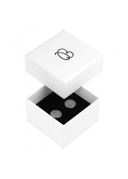 Caja de cartón para anillo sortija de joyería y bisutería color blanco mp-42