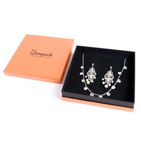 Caja de carton para collar gargantilla de joyeria bisuteria y joyas TLP-18