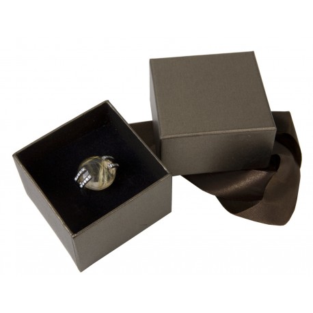 Caja de carton con lazo para anillo pendientes colgante de joyeria bisuteria y joyas TF1