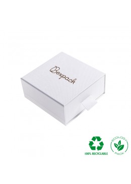 SR-3 CAJA ECOLOGICA UNIVERSAL BLANCA 90x87x40 Mm. CERRADA MARCADA EN ORO BRILLO