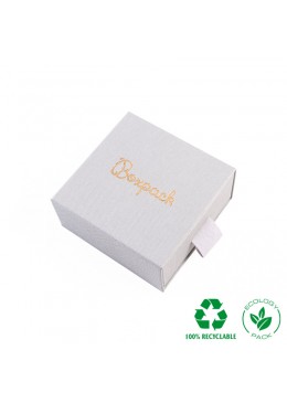 CAJA ECOLOGICA UNIVERSAL GRIS 90x87x40 Mm. CERRADA MARCADA EN ORO SR-3-G