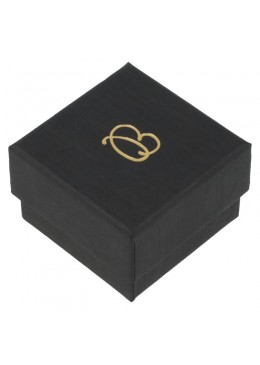 Caja de carton forrada de papel para anillo sortija de joyeria y bisuteria EP-42-N