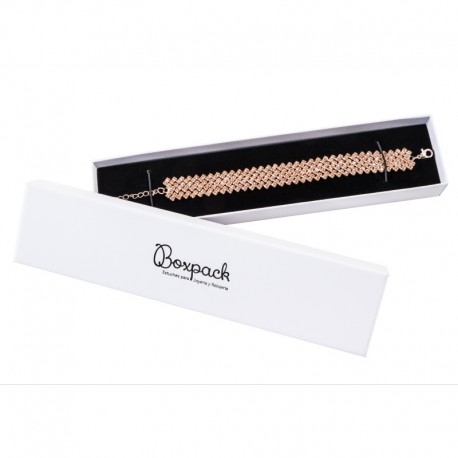 Caja de carton para pulsera extendida de joyeria bisuteria y joyas MP51