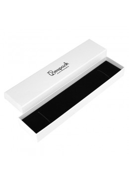 Caja de carton para pulsera extendida color blanco de joyeria bisuteria y joyas 235x54x26 mm MP-51