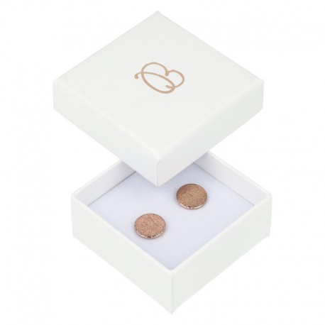 Caja de cartón blanca para pendientes para joyería, bisutería joyas ip-40 50x50x23 mm