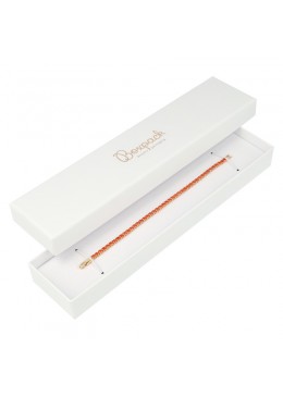 Caja de cartón blanca para pulsera extendida de joyería bisutería y joyas 235x54x26 mm IP-51