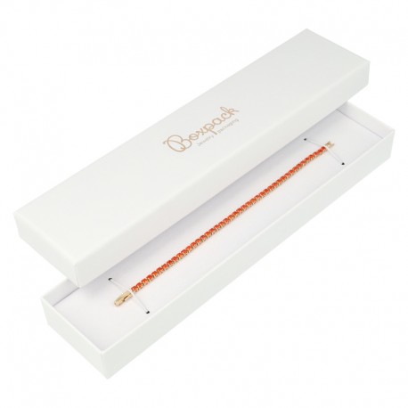 Caja de cartón blanca para pulsera extendida de joyería bisutería y joyas 235x54x26 mm IP-51