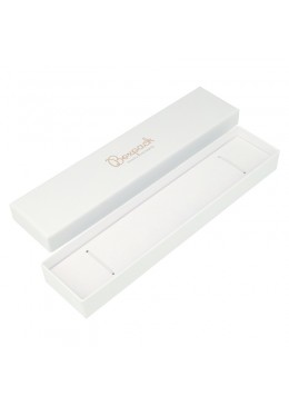 Caja de cartón blanca para pulsera extendida de joyería bisutería y joyas 235x54x26 mm IP-51