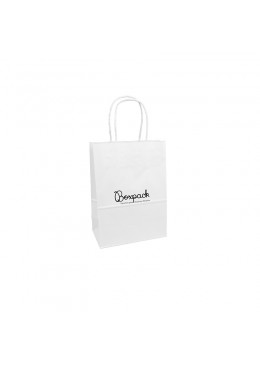 Bolsa blanca de papel mate para joyeria bisuteria y relojeria B-M