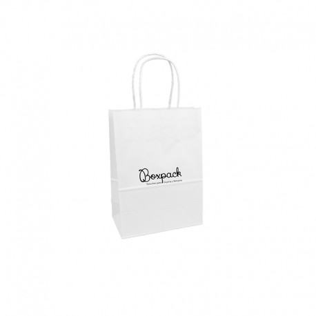 Bolsa blanca de papel mate para joyeria bisuteria y relojeria B-M