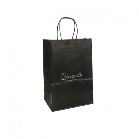 Bolsa negra de papel economica para joyeria bisuteria y relojeria BE-320