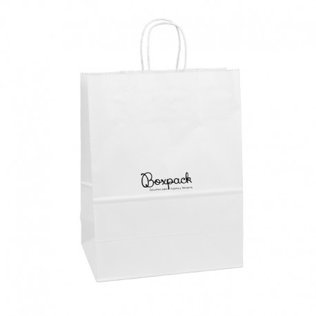 Bolsa blanca de papel economica para joyeria bisuteria y relojeria BE-420