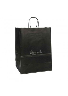 Bolsa negra de papel economica para joyeria bisuteria y relojeria BE-420
