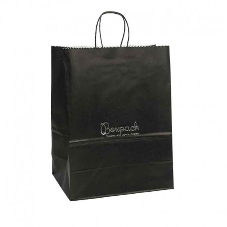 Bolsa negra de papel economica para joyeria bisuteria y relojeria BE-420