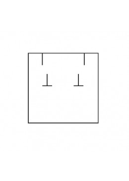 CAJA COLGANTE Y PENDIENTES 90x87x40 Mm. BLANCA SG-3-B-RS
