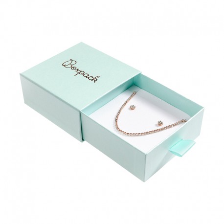 CAJA PARA PENDIENTES Y COLGANTE 90x87x40 Mm AGUAMARINA SG-3-AQ-AQ