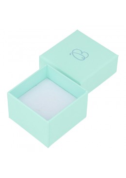 Caja de cartón para anillo sortija de joyería y bisutería color aguamarina AQ-42