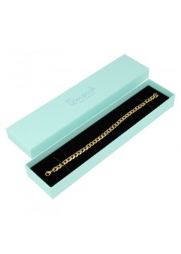 Caja de cartón aguamarina  para pulsera extendida de joyería bisutería y joyas 235x54x26 mm AQ-51