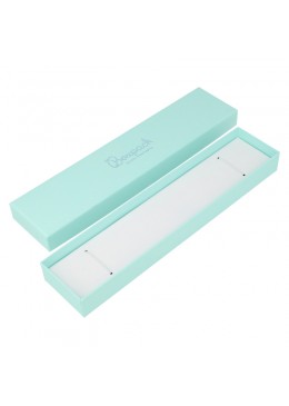 Caja de cartón aguamarina  para pulsera extendida de joyería bisutería y joyas 235x54x26 mm AQ-51