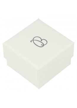 Caja de cartón color marfil para sortija o pendientes de joyería y bisutería IV-42