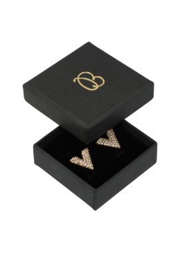 Caja de cartón para anillo o pendientes para joyería, bisutería joyas PT-45