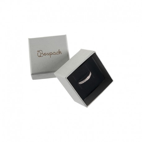 Caja de cartón para anillo, sortija o pendientes color gris de joyeria y bisuteria ST-42