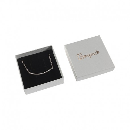 Caja de cartón para juego con colgante color gris de joyería y bisutería ST-81