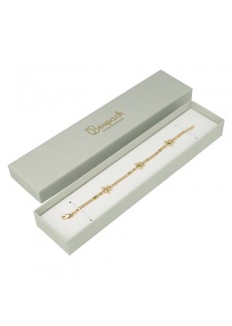 Caja de cartón para pulsera extendida de joyeria bisuteria y joyas color gris 235x54x26 mm ST-51