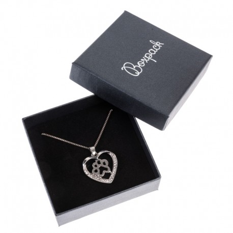 Caja de carton efecto perlado para colgante de joyeria bisuteria joyas Q-81