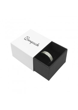 Caja de carton forrada de papel para anillo sortija de joyeria y bisuteria SL-42